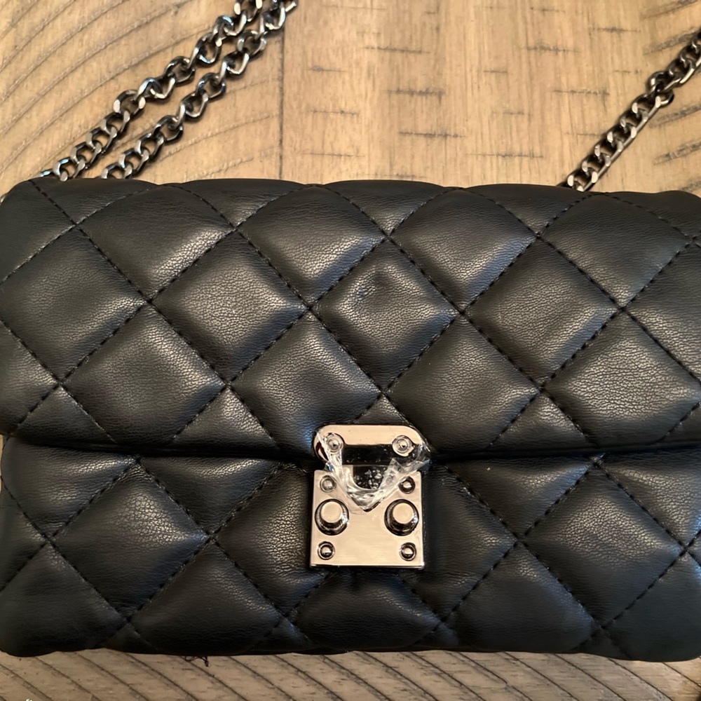 Express Black Quilted Crossbody or shoulder  Bag